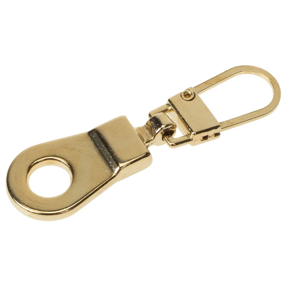 1 5/8" Brass, Zipper Pull Replacement, Steel, #ZP-35-BRS