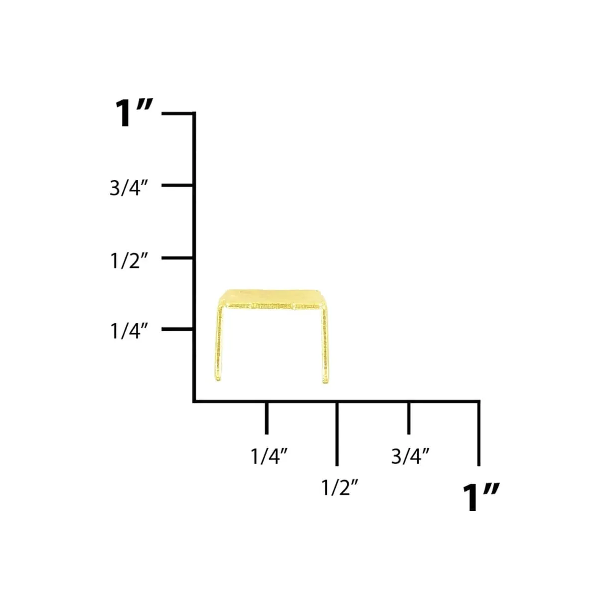 #10 Brass, 2-Prong Bottom Stop, Zinc Alloy-PK10, #10M-2P-BP
