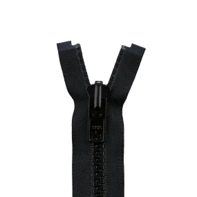 #10 Vislon, Black, 72" YKK Separating Reversible Jacket Zipper, Plastic, #10VRV-72-BLK