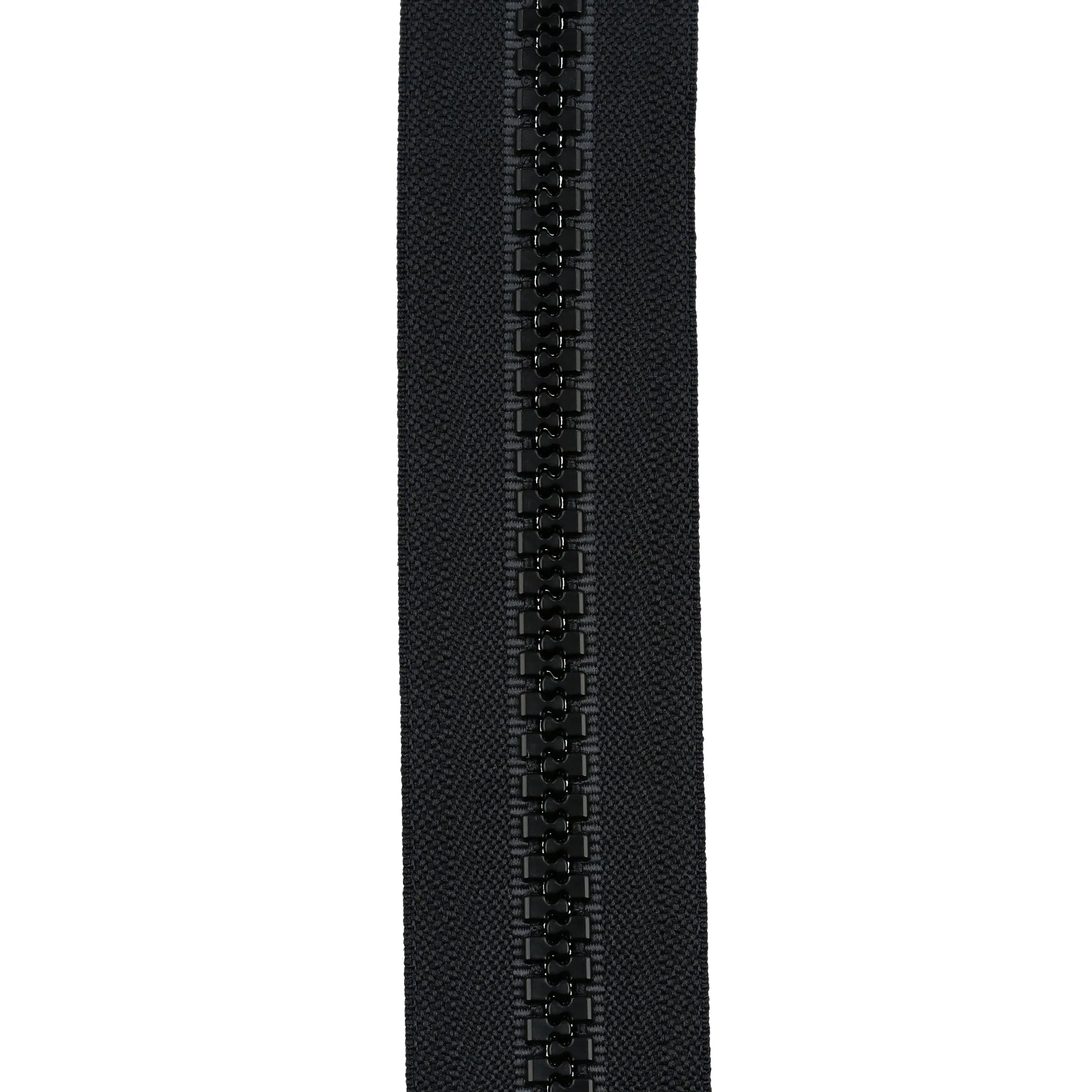 #10 Vislon, Black, 72" YKK Separating Reversible Jacket Zipper, Plastic, #10VRV-72-BLK
