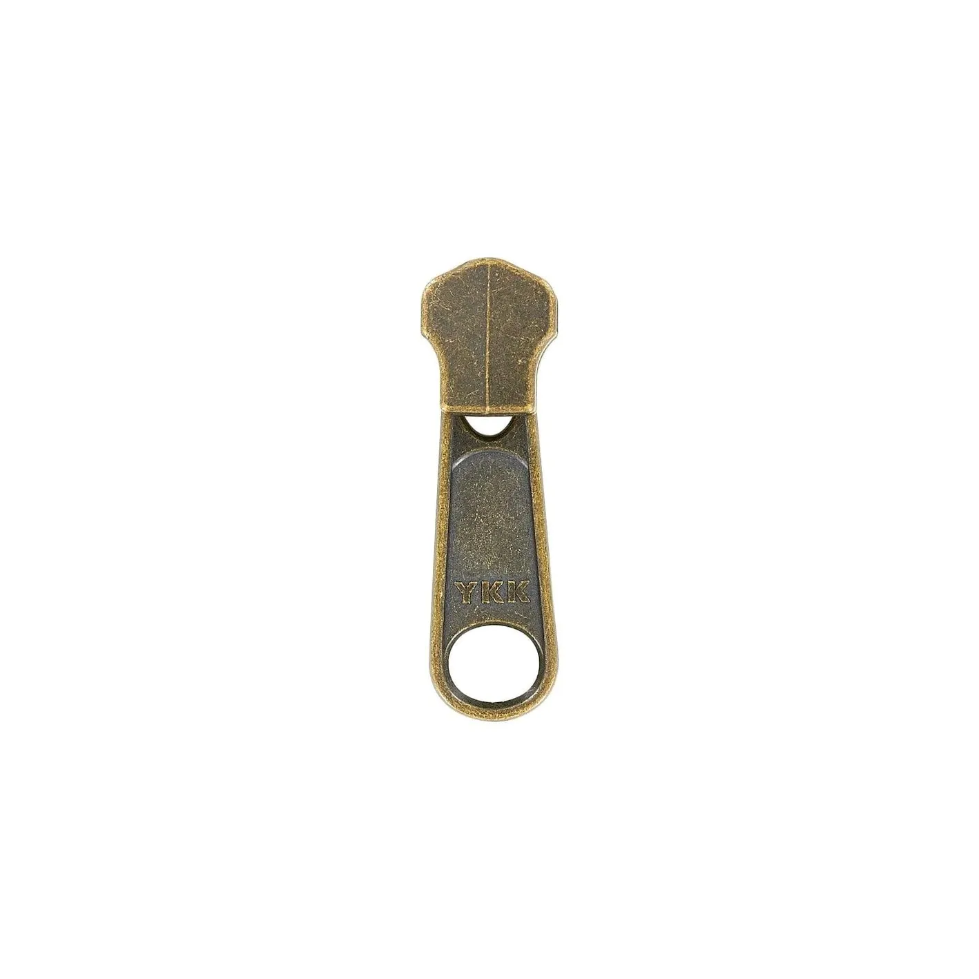 #5 Antique Brass, Metal, YKK Long Tab Semi-Swivel Zipper Slider, Zinc Alloy, #5M-4-ANTB