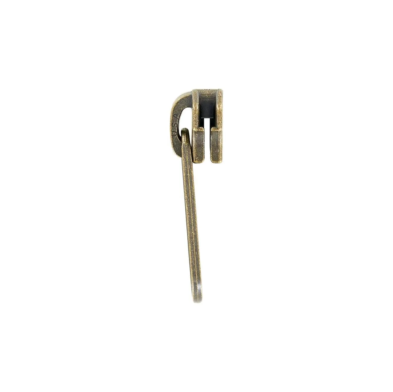 #5 Antique Brass, Metal, YKK Long Tab Semi-Swivel Zipper Slider, Zinc Alloy, #5M-4-ANTB