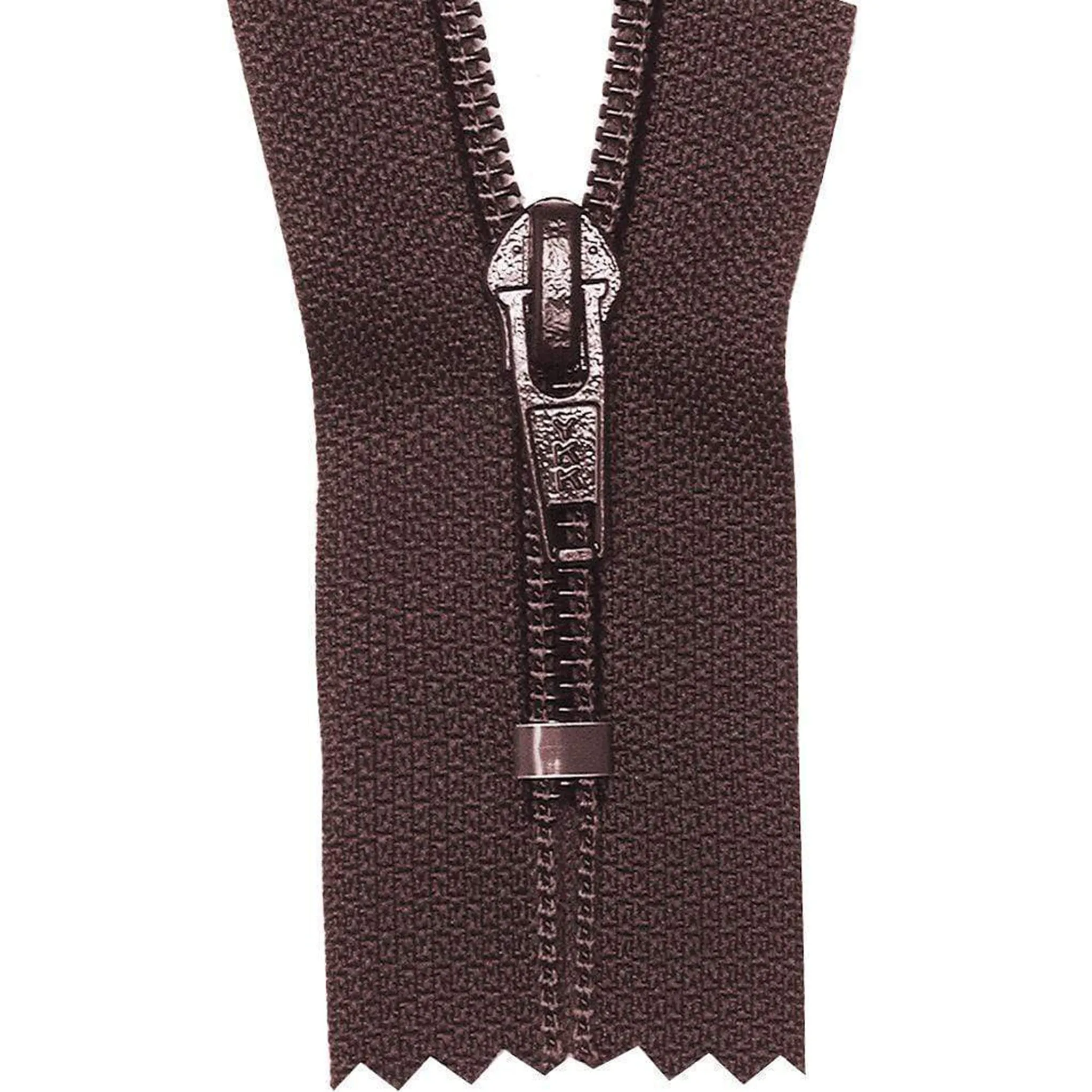 #5 Coil, Brown, 16" YKK Closed End Boot Zipper, Nylon, #560-16-BRO