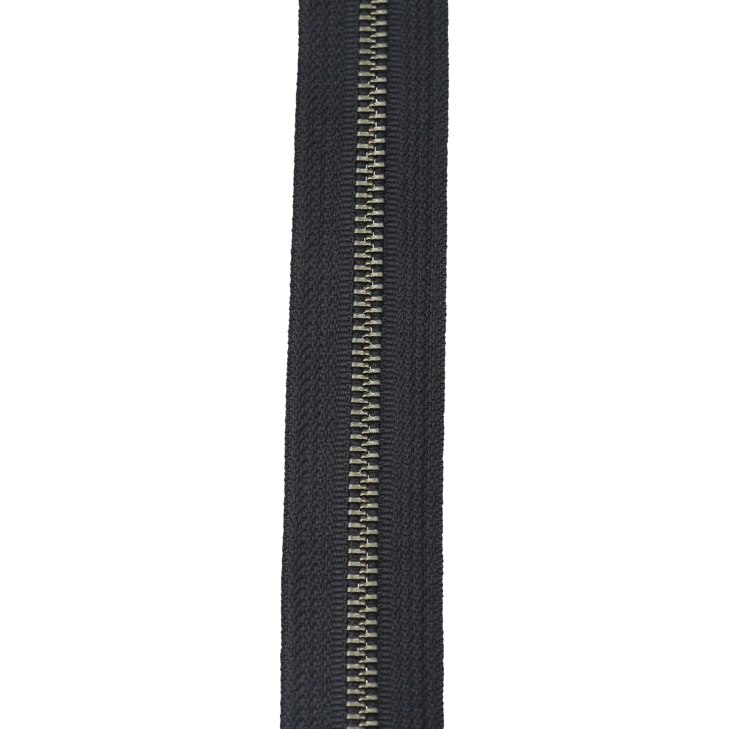 #5 Metal, Black, 30" YKK Separating Jacket Zipper with Antique Nickel Teeth, #6JK-30-BLK-ANTN