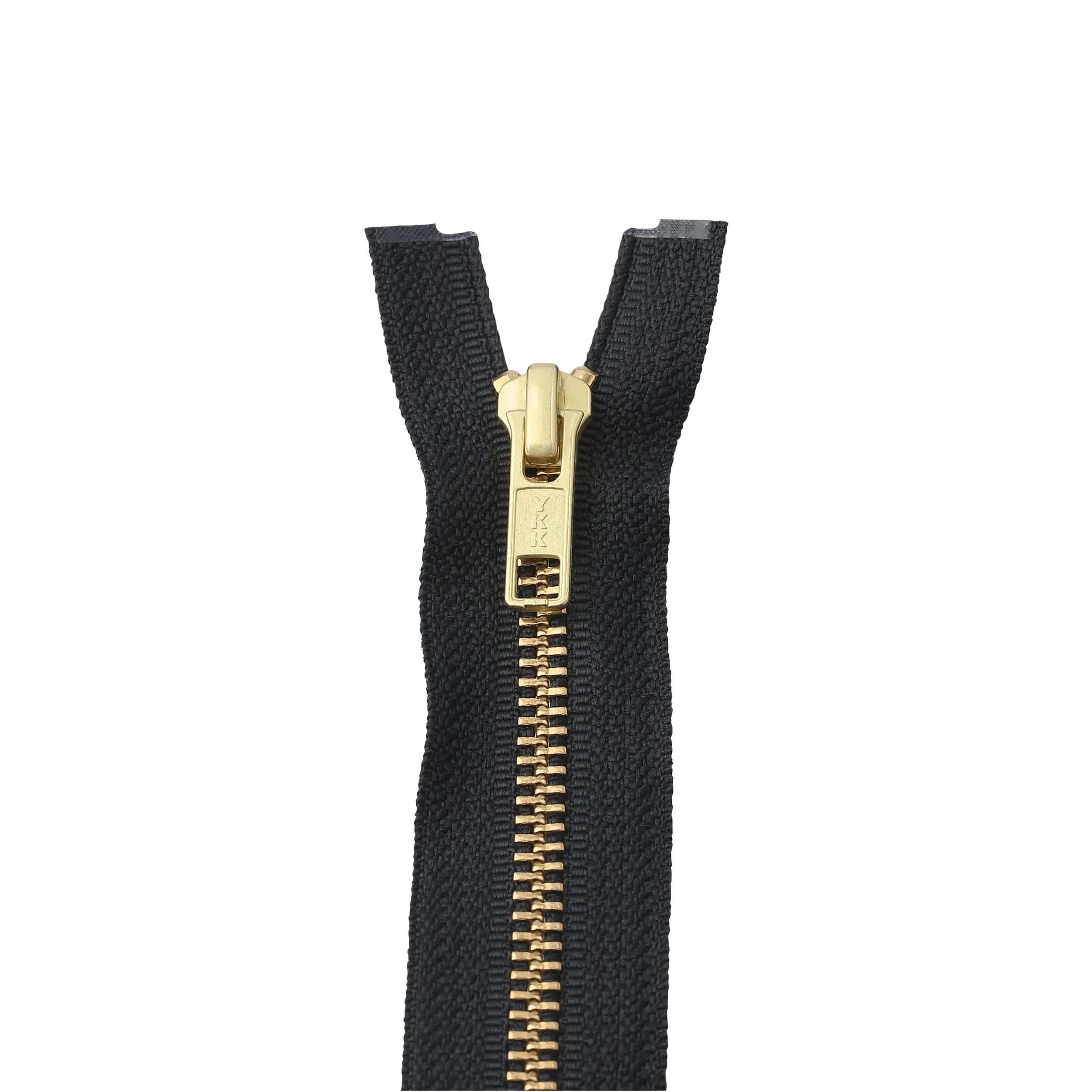 #5 Metal, Black, 30" YKK Separating Jacket Zipper with Brass Teeth, #6JK-30-BLK-B