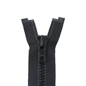 #8 Vislon, Black, 30" YKK Separating Jacket Zipper, Plastic, #8VF-30-BLK