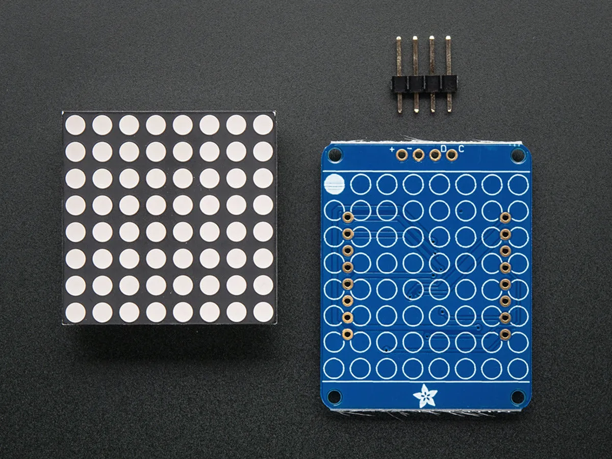 Adafruit Small 1.2\" 8x8 LED Matrix w/I2C Backpack - Yellow-Green"