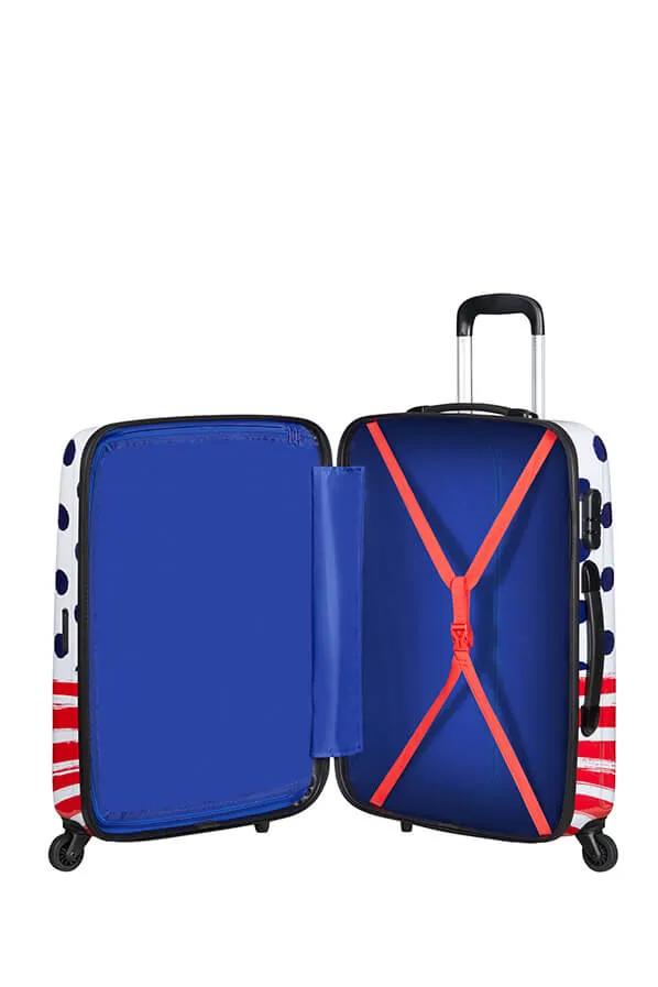 American Tourister Disney Legends 65cm Alfatwist Spinner | Minnie Blue Dot