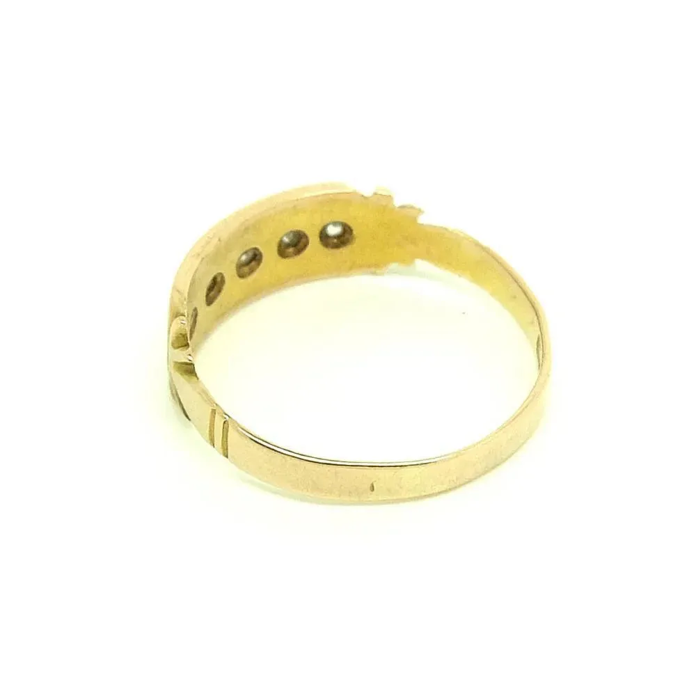Antique 1882 Victorian Diamond 15ct Rose Gold Ring