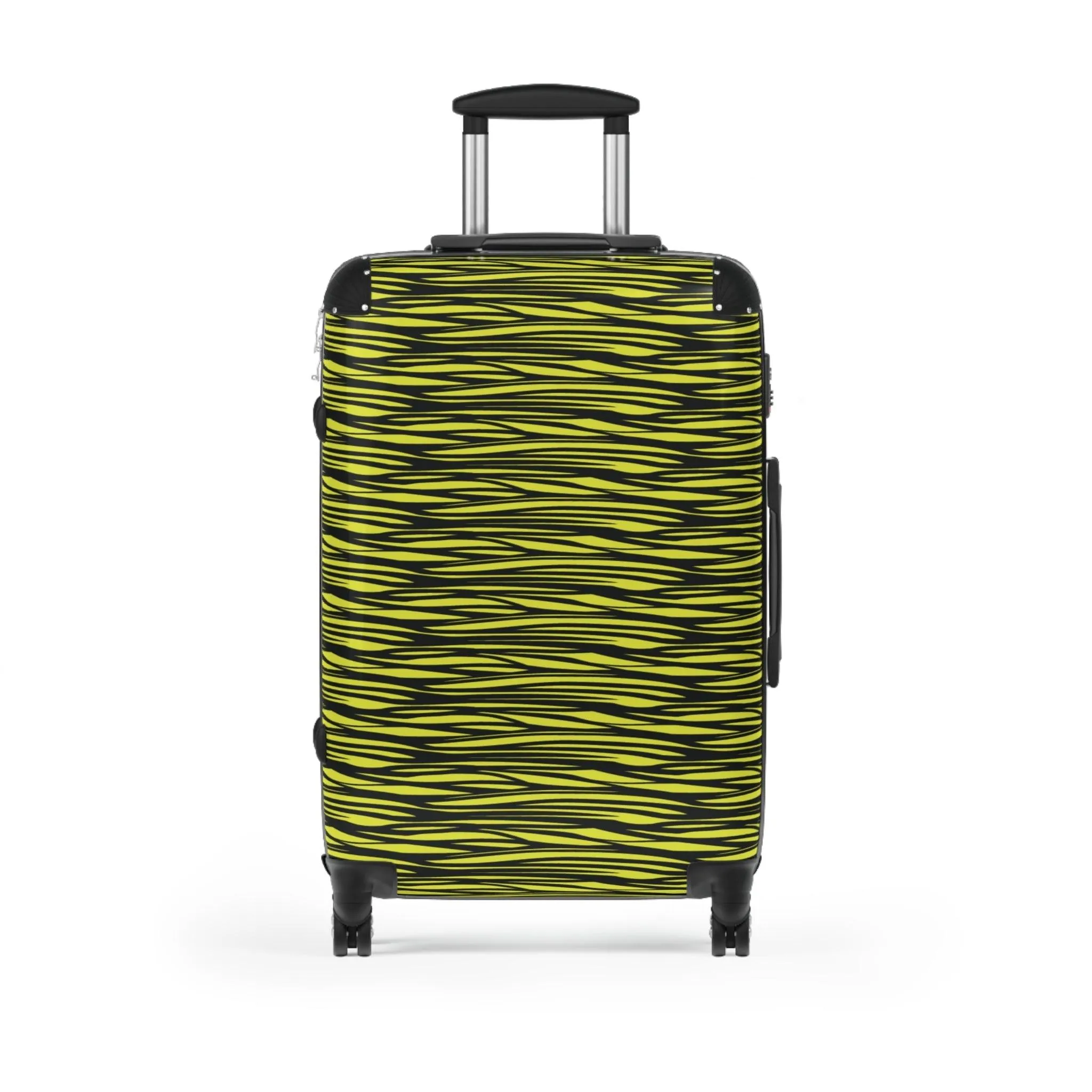 Black Yellow Camo Lines Suitcase
