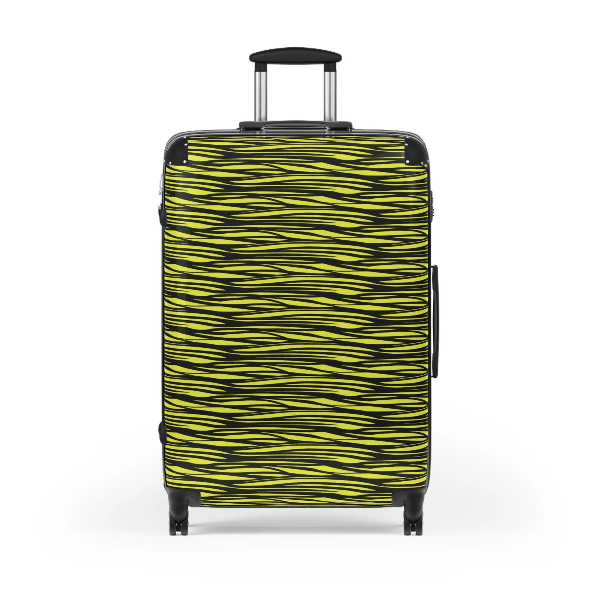 Black Yellow Camo Lines Suitcase