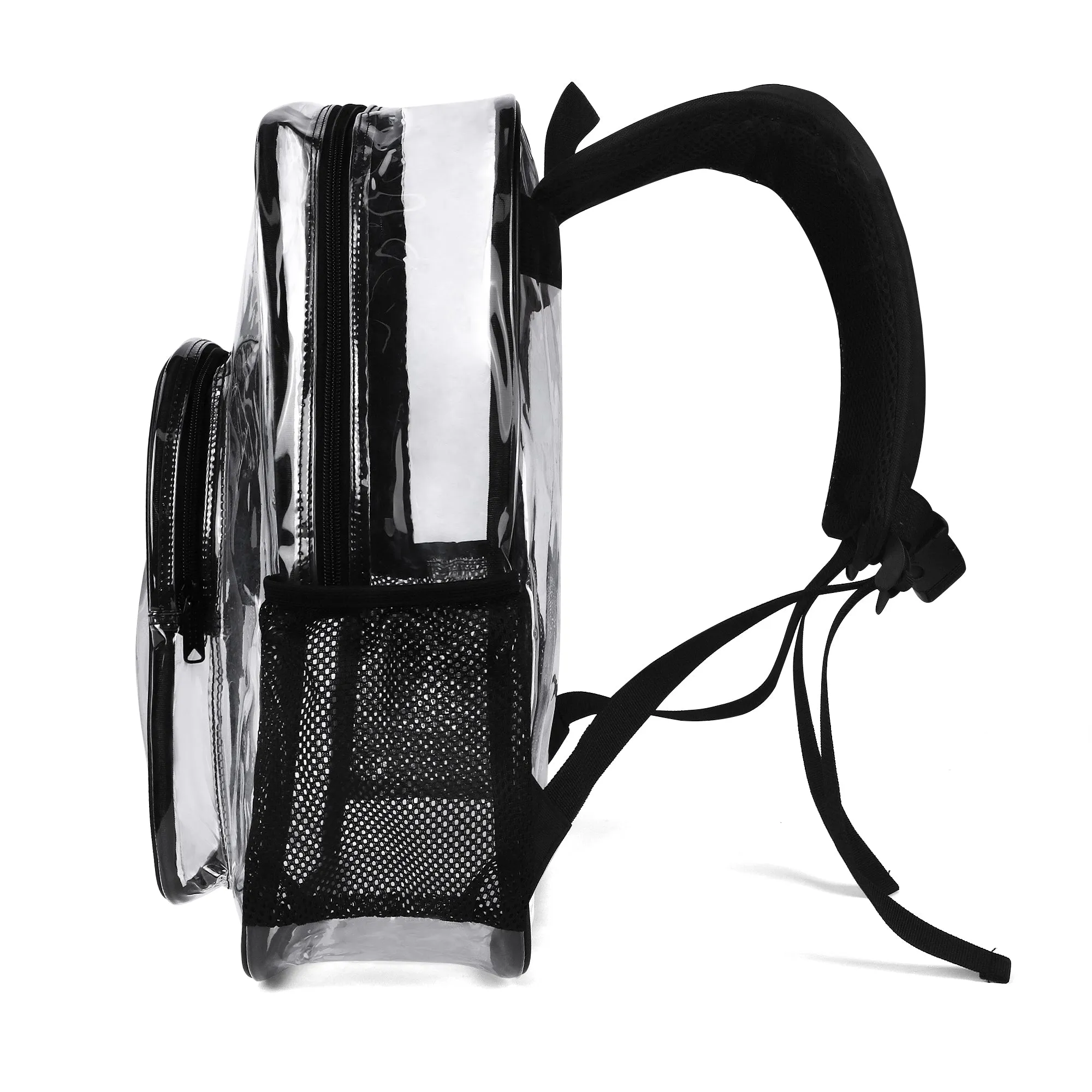 Blk Insct Famili Large 17 Inch Clear Bag PVC See Through Transparent School Backpack