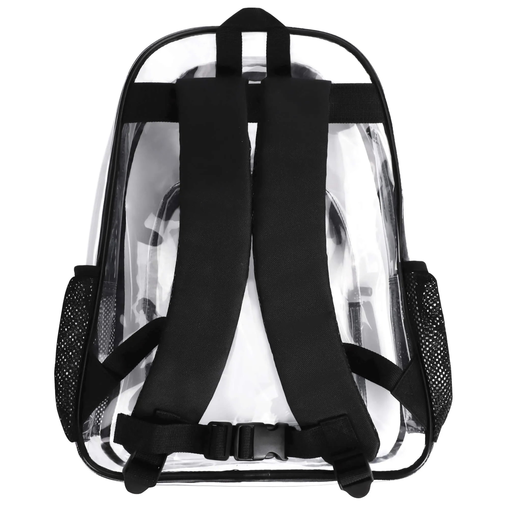 Blk Insct Famili Large 17 Inch Clear Bag PVC See Through Transparent School Backpack