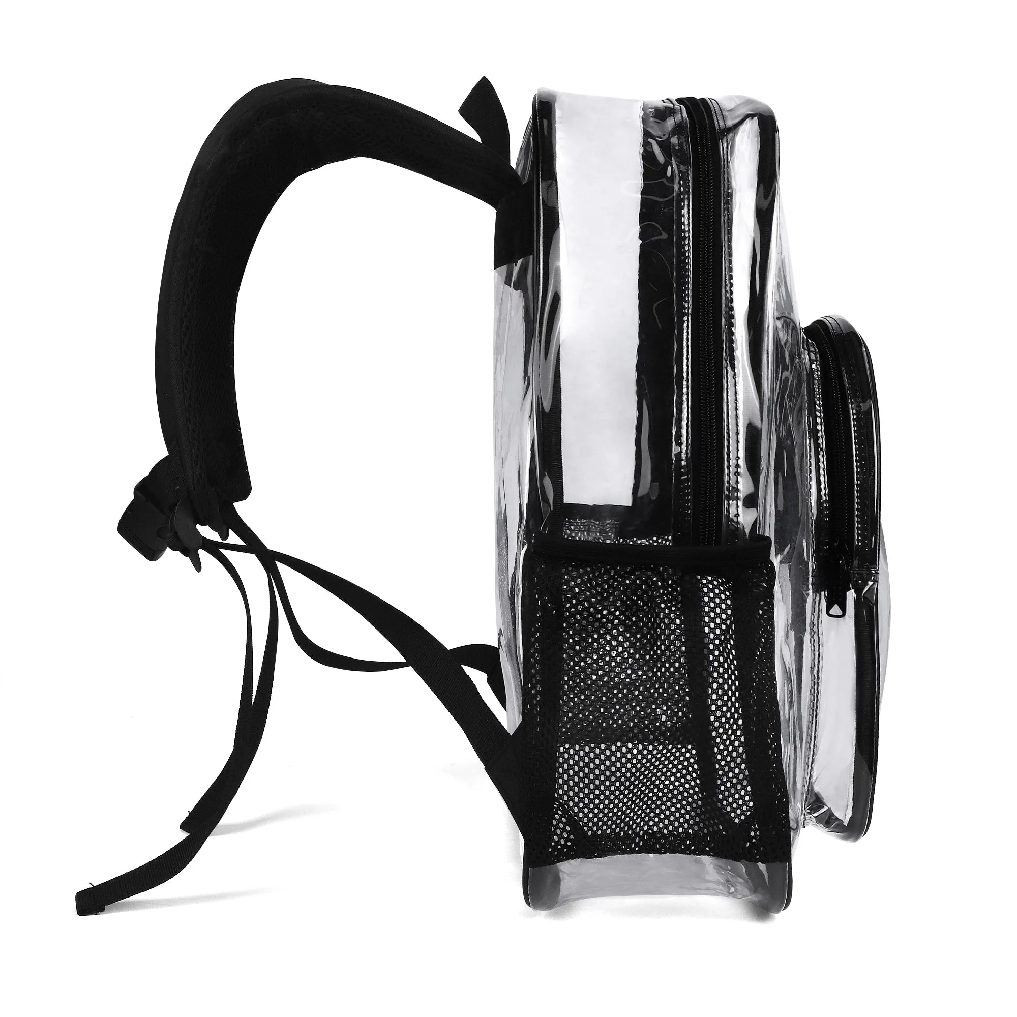 Blk Insct Famili Large 17 Inch Clear Bag PVC See Through Transparent School Backpack