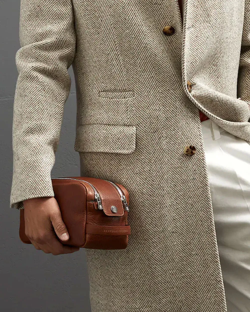 Brown Leather Travel Case