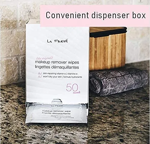 Bundle Deal-LA Fresh Makeup Remover Wipes 50 Packets and Diamond Wipes Pre-soaked Nail polish 50Pads