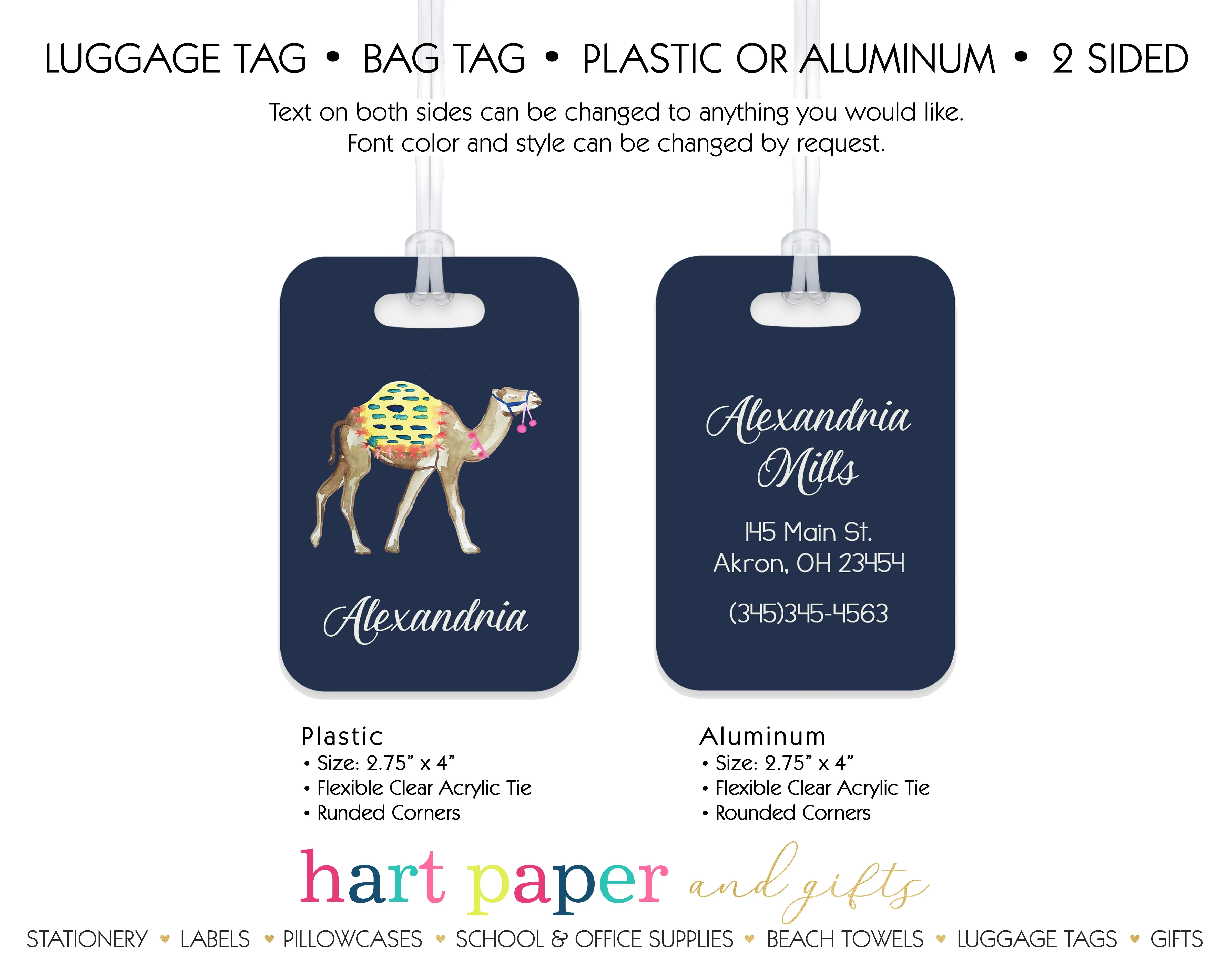 Camel Luggage Bag Tag