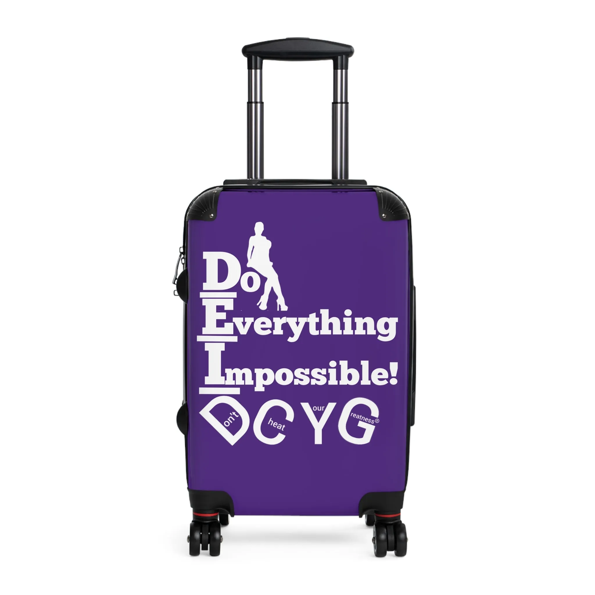 DCYG DEI 24BW White Logo & Purple Suitcase