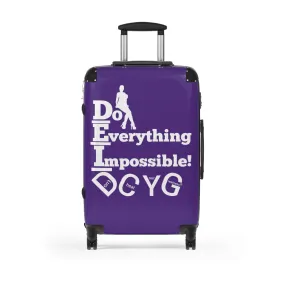 DCYG DEI 24BW White Logo & Purple Suitcase