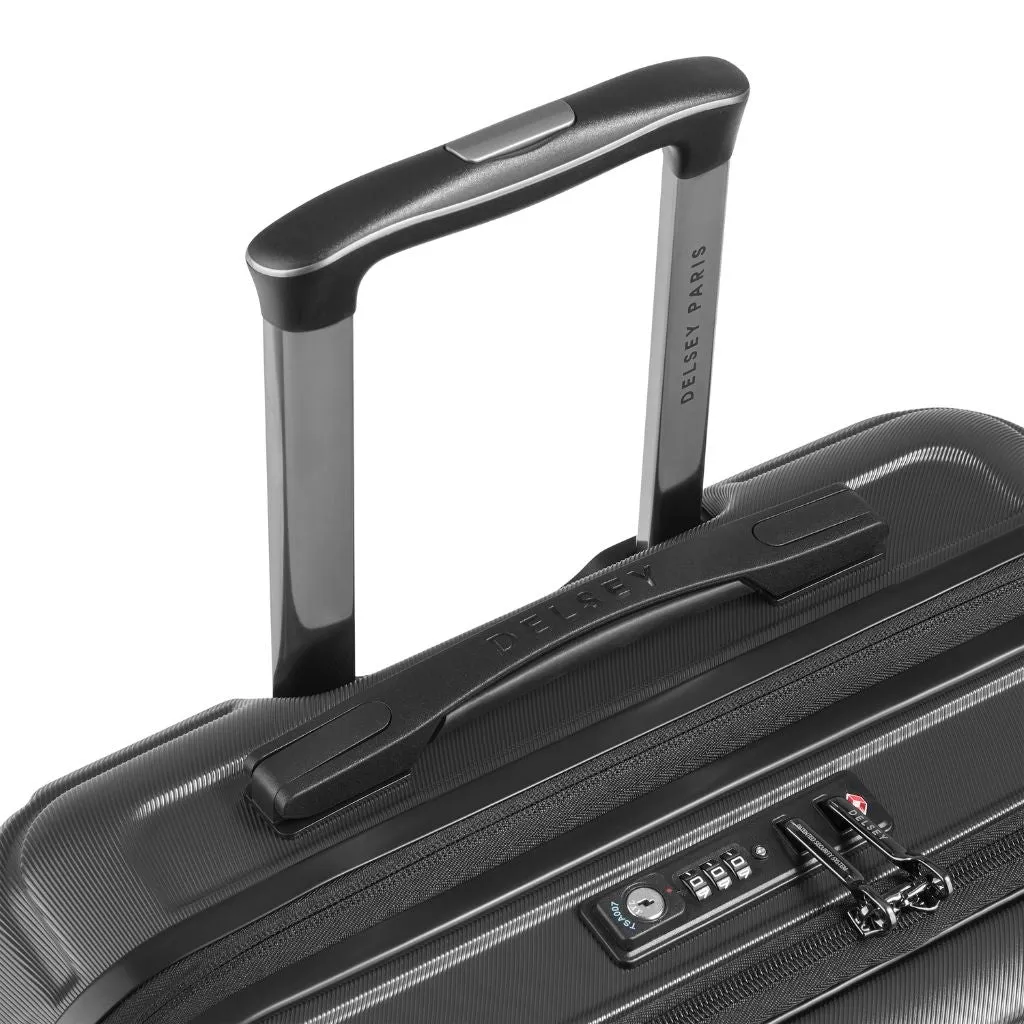 Delsey Shadow 55cm Laptop Sleeve Carry On Luggage - Black