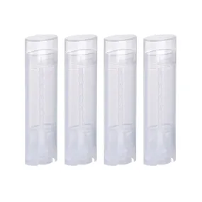 Ewanda store 5ml Oval Lip Balm Tubes,50PCS Plastic Clear Empty Oval Oval Deodorant Containers Lip Gloss Container Holder With Caps