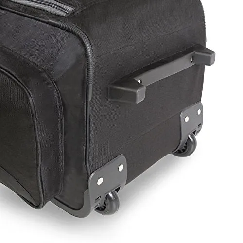Fila 26" Lightweight Rolling Duffel Bag, Black, One Size
