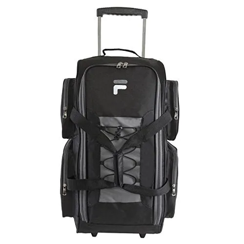 Fila 26" Lightweight Rolling Duffel Bag, Black, One Size