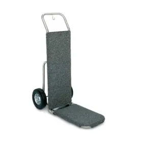 Forbes Industries 1550-CK 24" Standard Handtruck, Brushed Stainless Steel, Black 10” Zero-pressure wheels