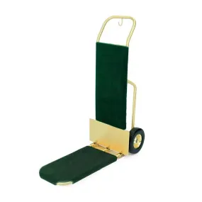 Forbes Industries 1566-CK 29" Deluxe Handtruck, Brushed Brass, 10” black pneumatic wheels