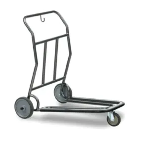 Forbes Industries 1574-SS 28" Self Serve Luggage Cart (Nestable), with Stainless Steel Round Tube Frame With Two Vertical Retainers
