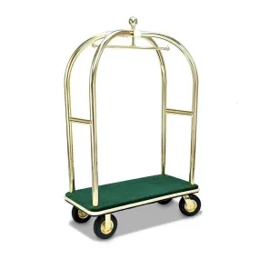 Forbes Industries 2437 48" Birdcage® Luggage Cart Longer & Lower Design, Two Push Bars