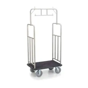 Forbes Industries 2479-DT 37" Specialty Luggage Cart Standard Atin Diamond Textured Stainless Steel Superstructure