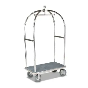 Forbes Industries 2519-PDT 43" Birdcage® Luggage Cart Tubular Superstructure Polished Diamond Textured