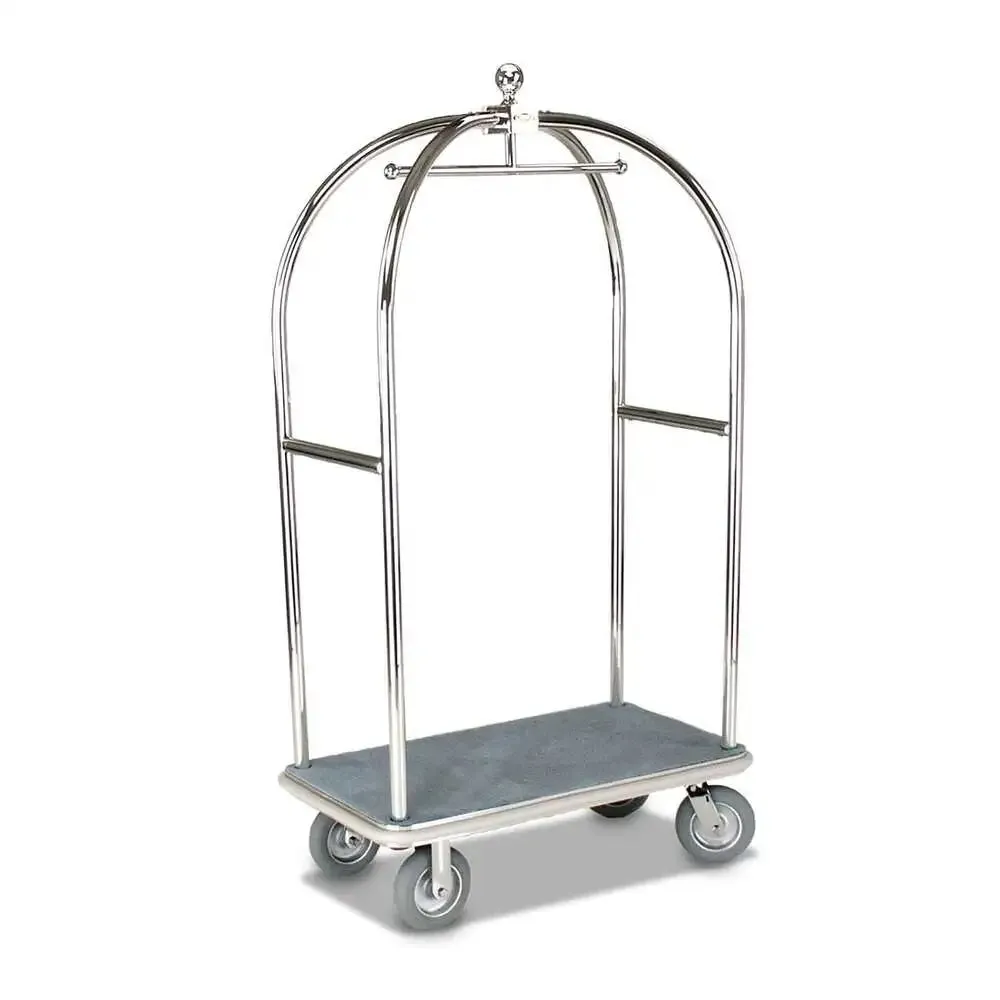 Forbes Industries 2519-PDT 43" Birdcage® Luggage Cart Tubular Superstructure Polished Diamond Textured