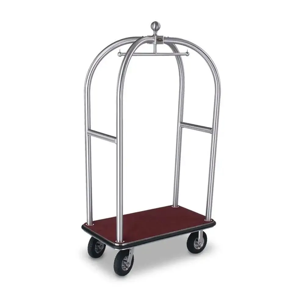 Forbes Industries 2525-SS 43" Birdcage® Luggage Cart Tubular brushed Stainless Steel Superstructure
