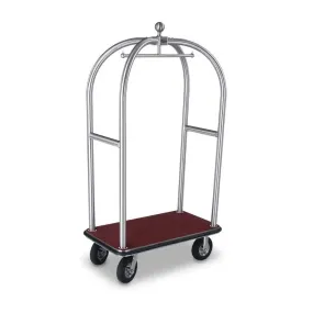 Forbes Industries 2525-SS 43" Birdcage® Luggage Cart Tubular brushed Stainless Steel Superstructure