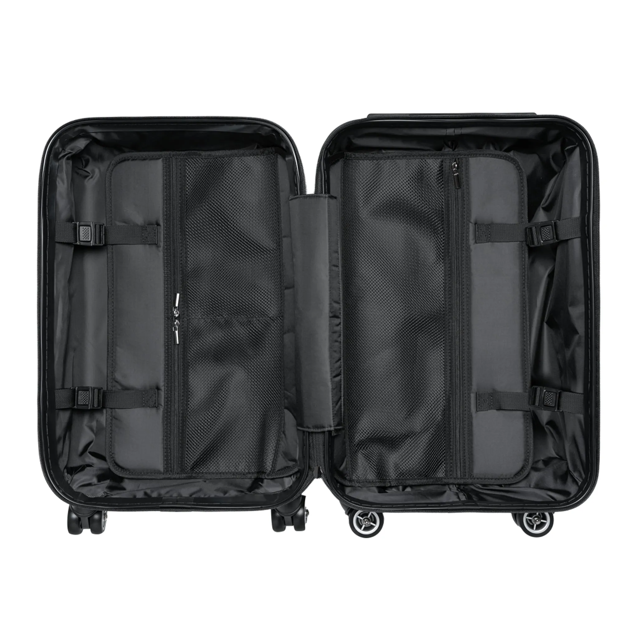 Iconic Luggage Suitcase Travel Bag with Organizer Sections in Pink and White Size S, M, L
