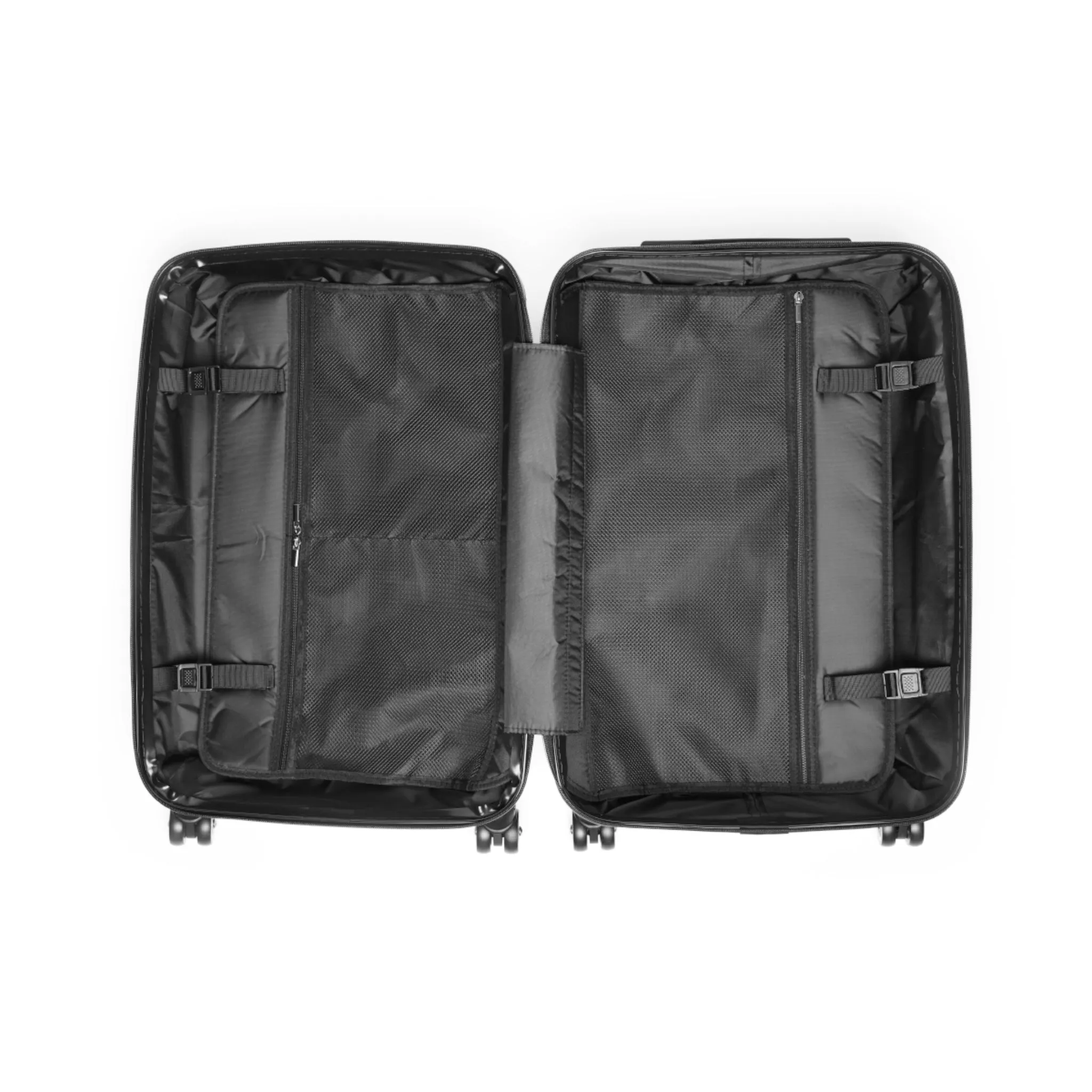 Iconic Luggage Suitcase Travel Bag with Organizer Sections in Pink and White Size S, M, L