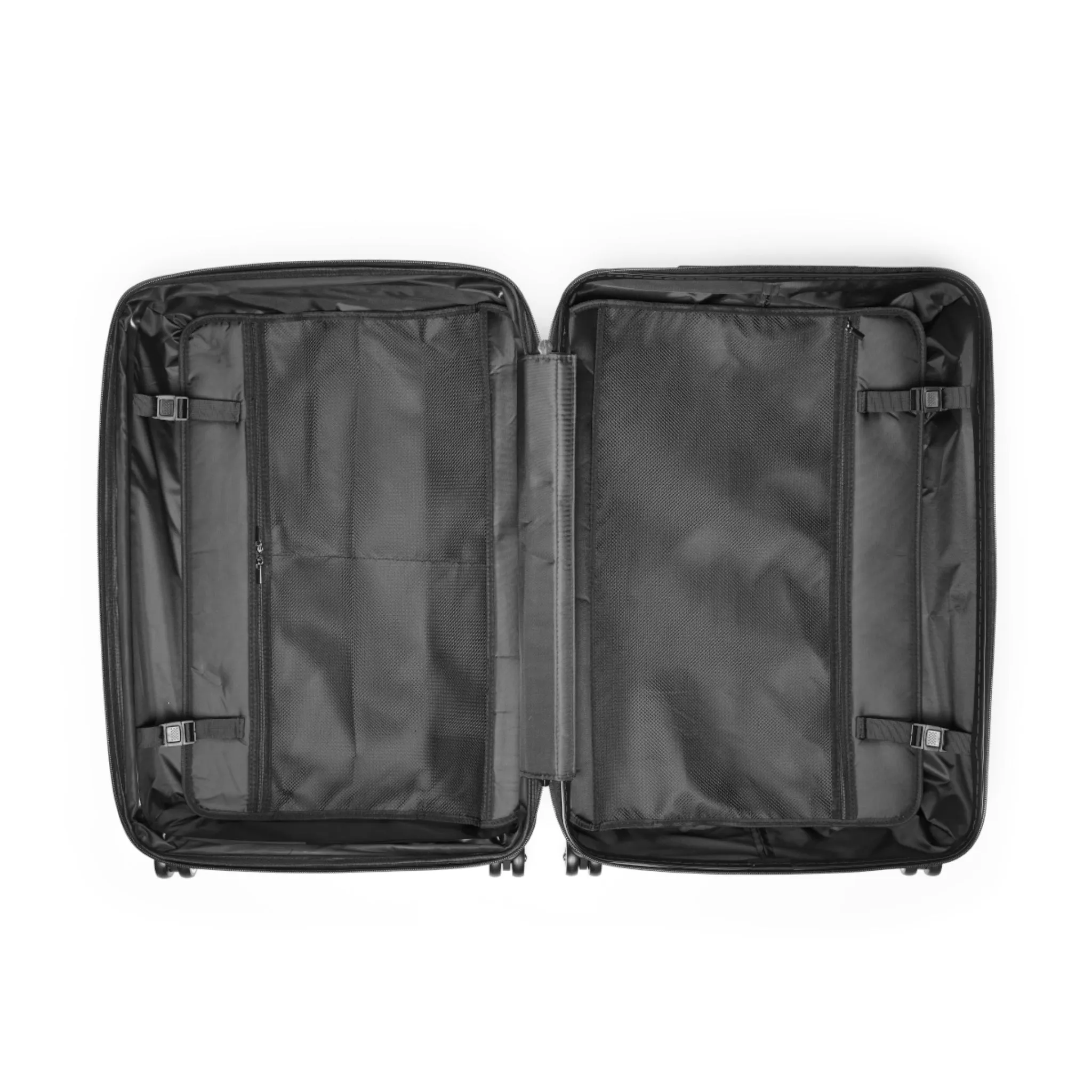 Iconic Luggage Suitcase Travel Bag with Organizer Sections in Pink and White Size S, M, L