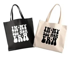 In My Dog Mom Era Canvas Tote