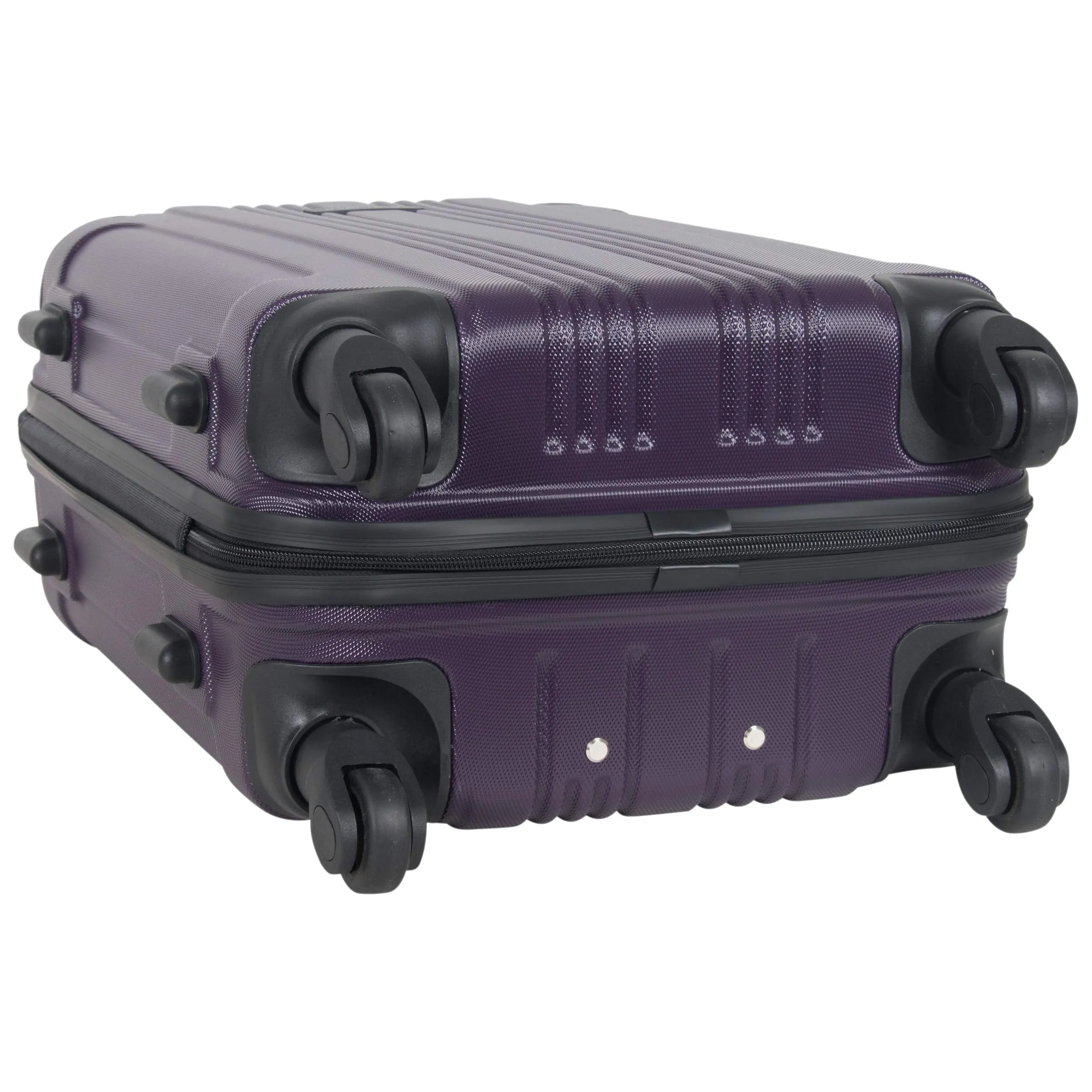 Kenneth Cole Reaction Out Of Bounds 20-Inch Carry-On Lightweight Durable Hardshell 4-Wheel Spinner Cabin Size Luggage, Deep Purple