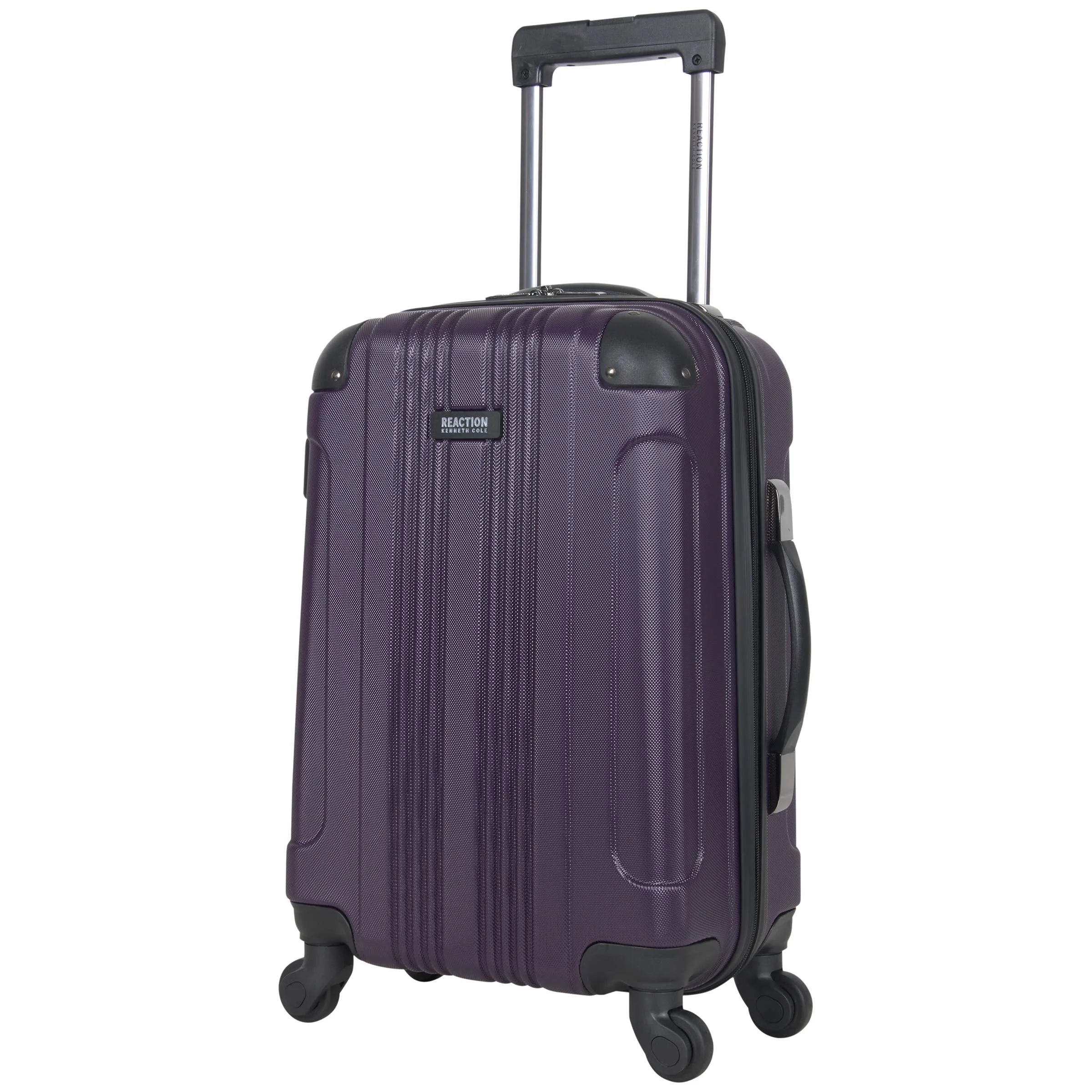 Kenneth Cole Reaction Out Of Bounds 20-Inch Carry-On Lightweight Durable Hardshell 4-Wheel Spinner Cabin Size Luggage, Deep Purple
