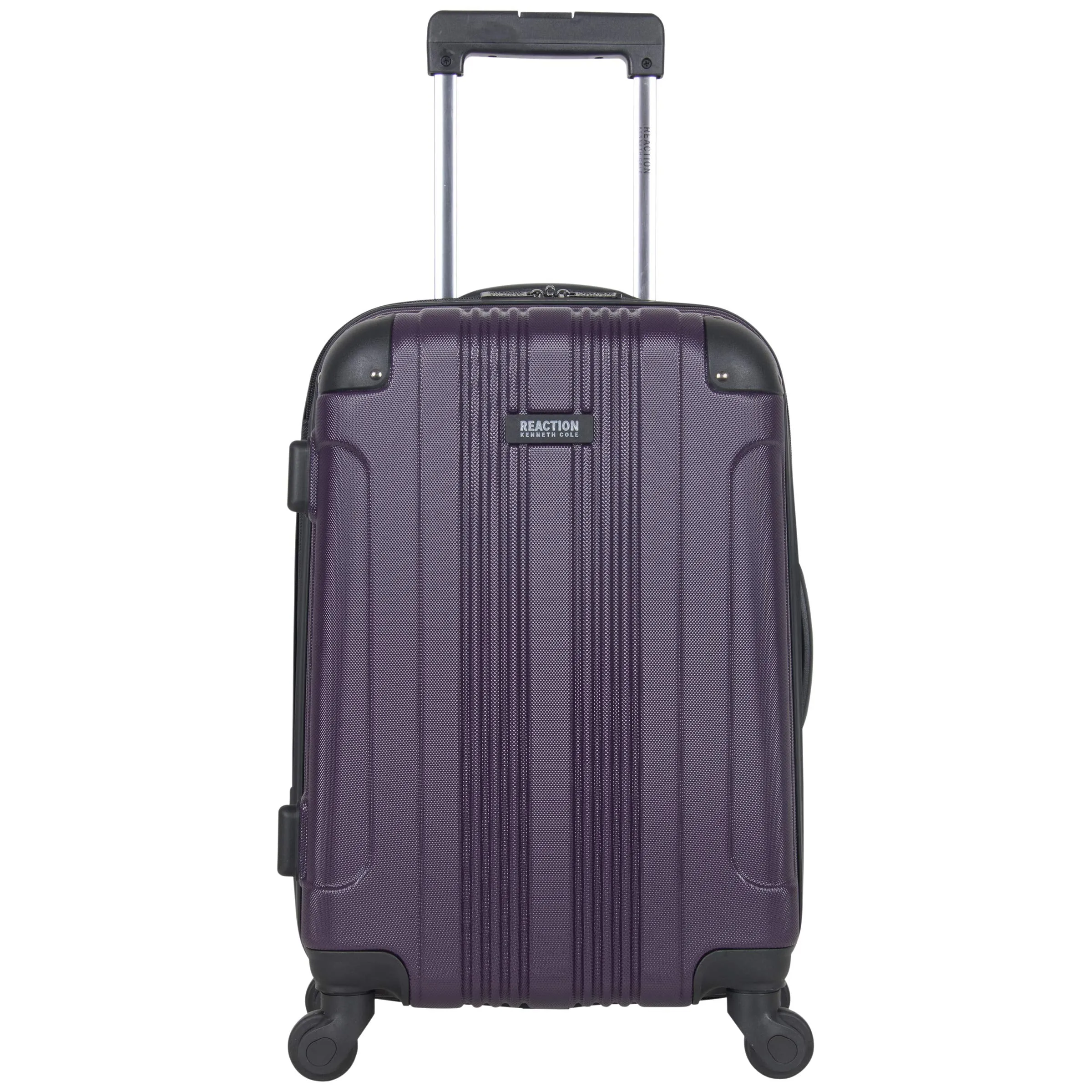 Kenneth Cole Reaction Out Of Bounds 20-Inch Carry-On Lightweight Durable Hardshell 4-Wheel Spinner Cabin Size Luggage, Deep Purple