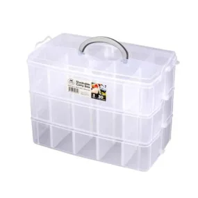Large 3 Lay Stack Carry Box - 33cm x 19.5cm x 24.2cm