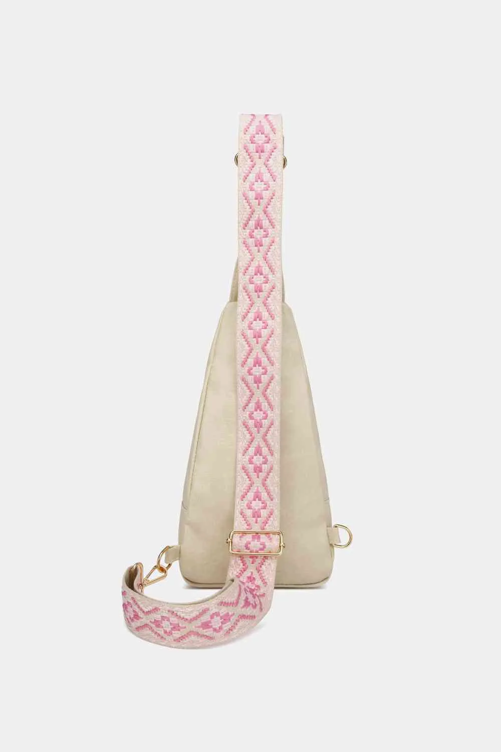 Leather Sling Bag With Pattern Strap | Multiple Color Options | Rubies   Lace