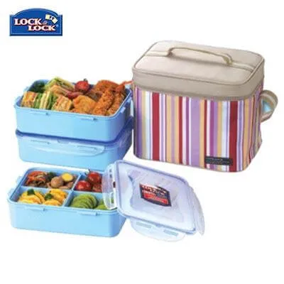 Lock & Lock 3 Pieces Lunch Box Set 1.6L