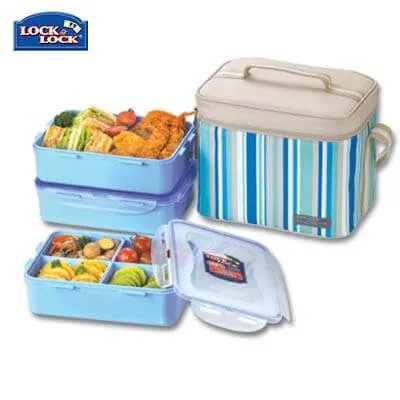 Lock & Lock 3 Pieces Lunch Box Set 1.6L