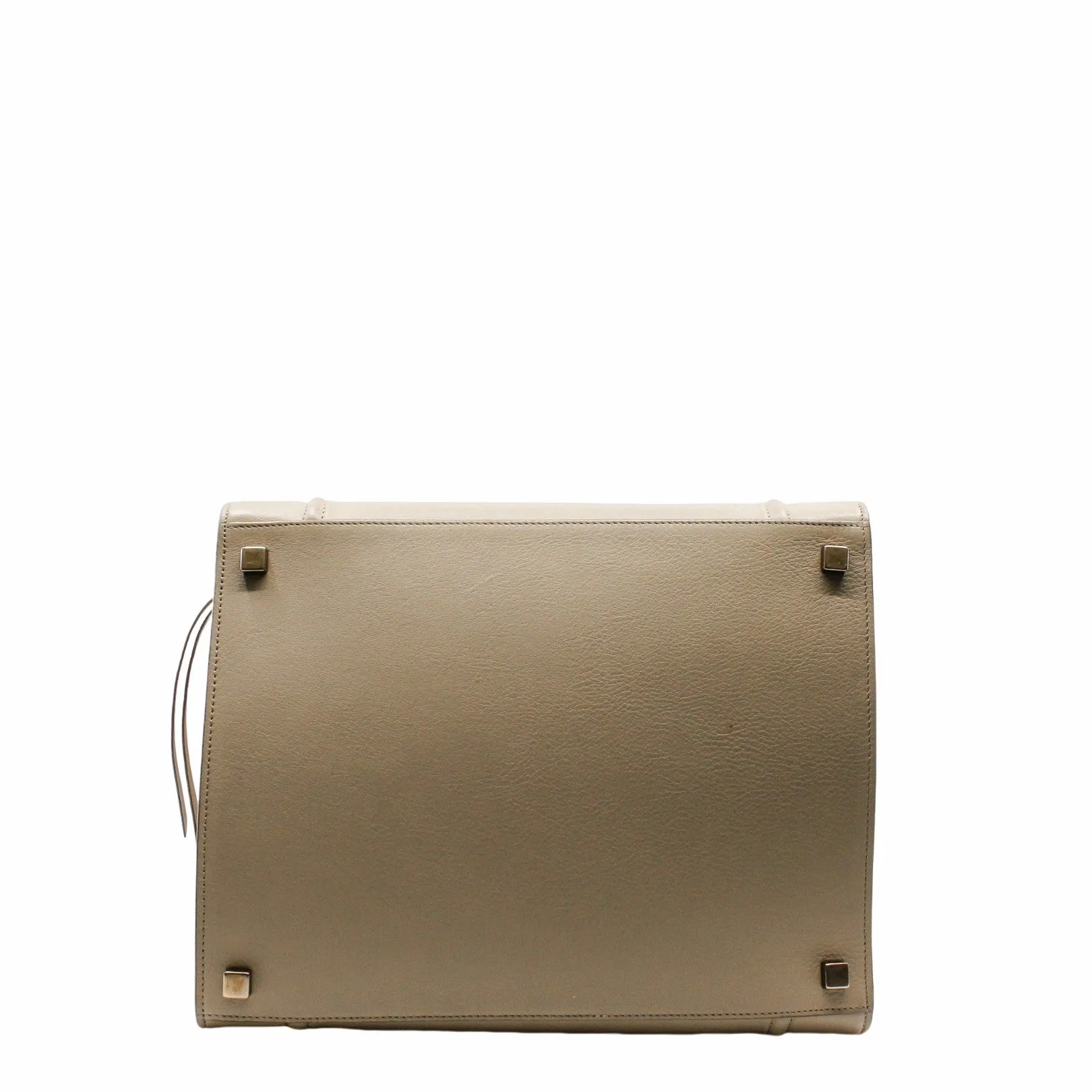Luggage Bag Medium Smooth Leather   grey