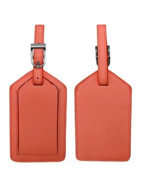 Luggage Tag - Coral Leather 6422