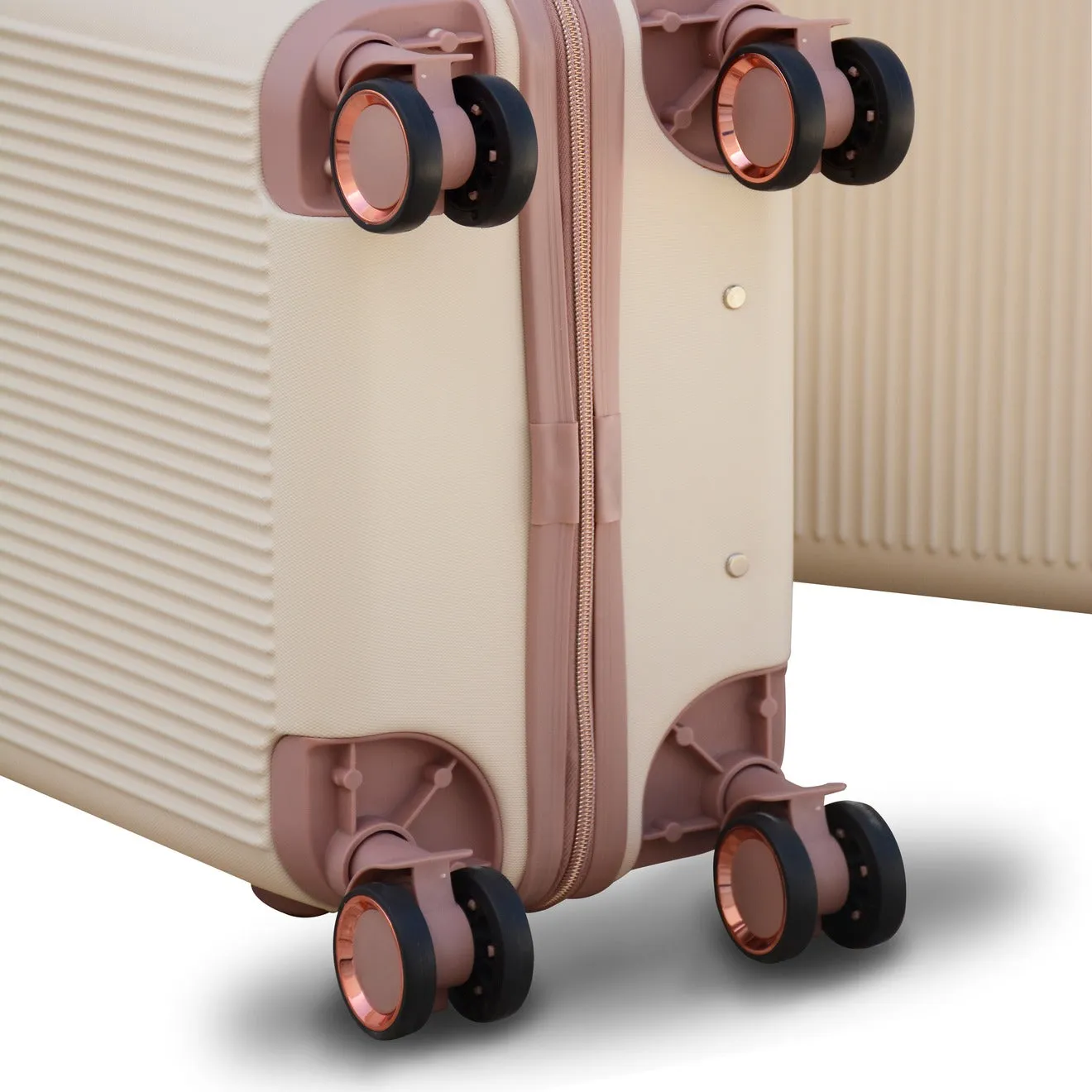 Luxury ABS Lightweight Luggage Bag With Double Spinner Wheels | 4 Pcs Set 7” 20” 24” 28 Inch
